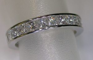 Platinum and diamond ring