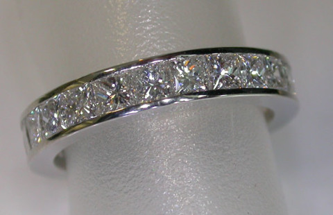 Platinum and diamond ring