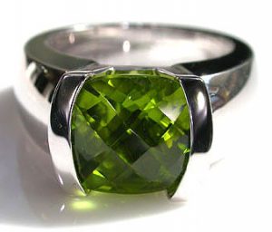 adelaide peridot and silver ring
