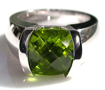 adelaide peridot and silver ring