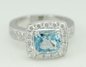 aquamarine and diamonds