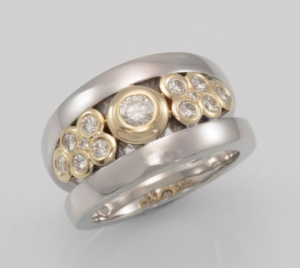 bezel set diamond ring