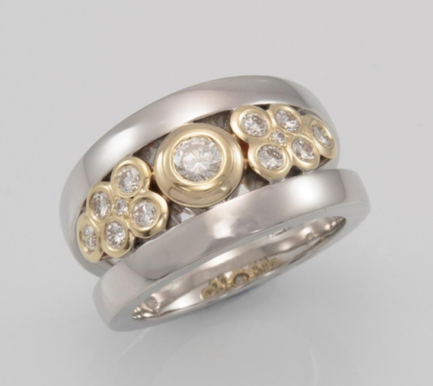 bezel set diamond ring