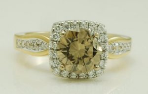 champagne diamond ring