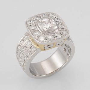 diamond ring design with initials
