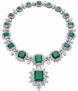 emerald and diamond necklace