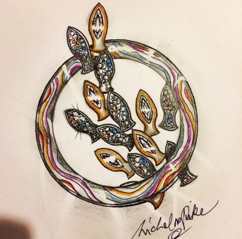 fish brooch