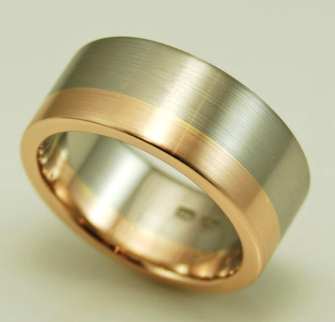 mens ring brushed