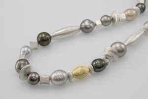 pearl and silver necklace