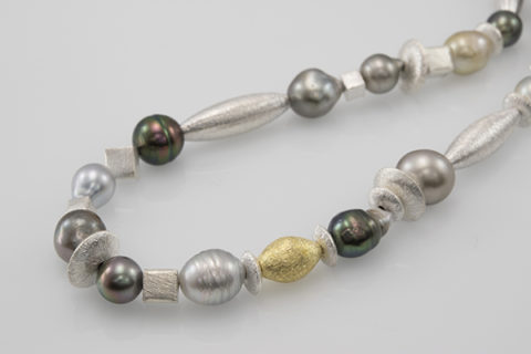 pearl and silver necklace