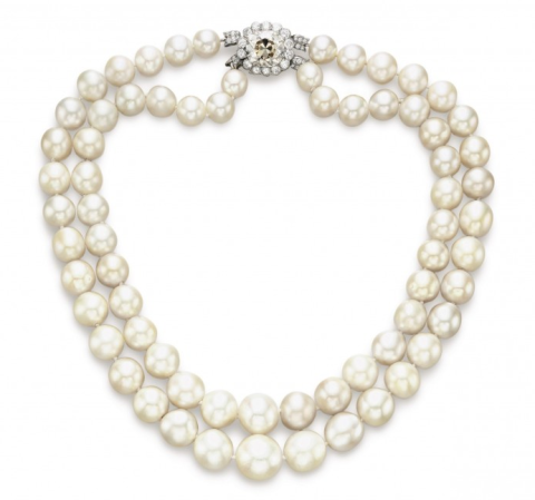pearls with diamond clasp