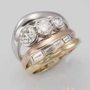 three colour ring design
