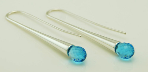 topaz drop earrings