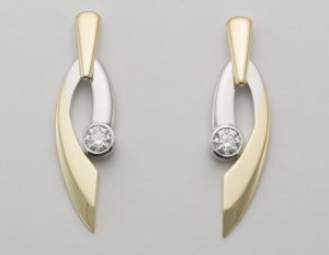 white and yellow gold earrings adelaide