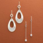 Diamond drop earrings